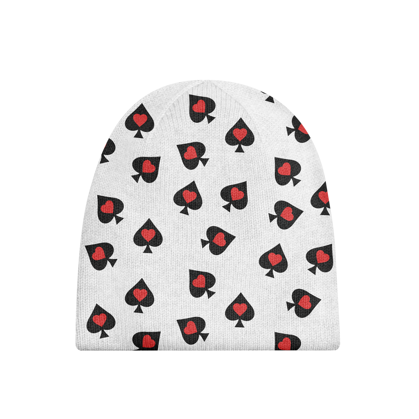 White All Over Logo Beanie
