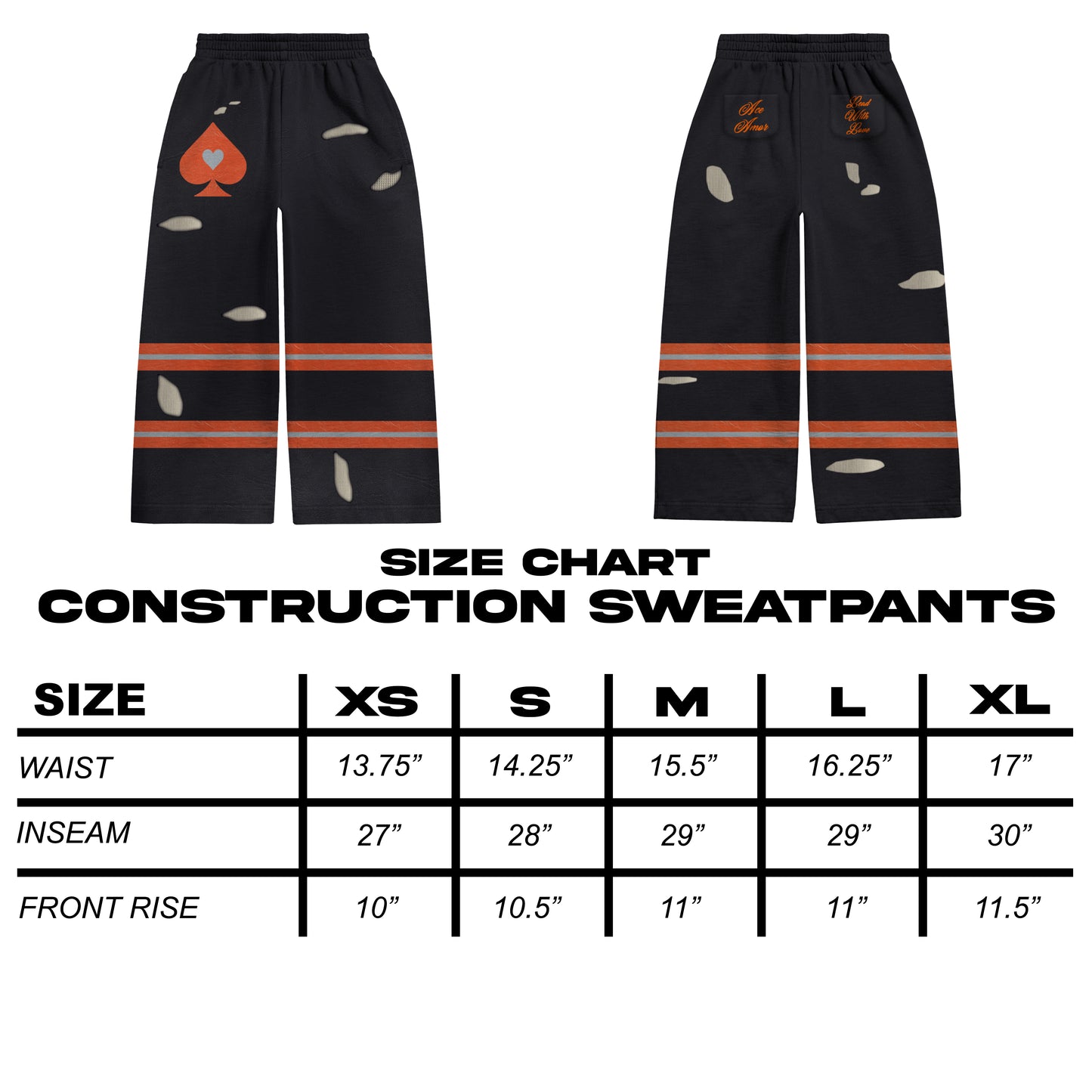 Black Construction Sweatpants