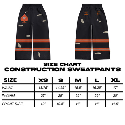 Black Construction Sweatpants