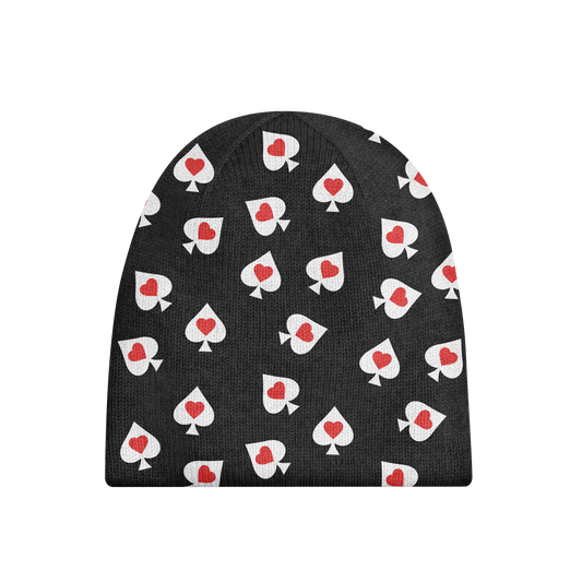 Black All Over Logo Beanie