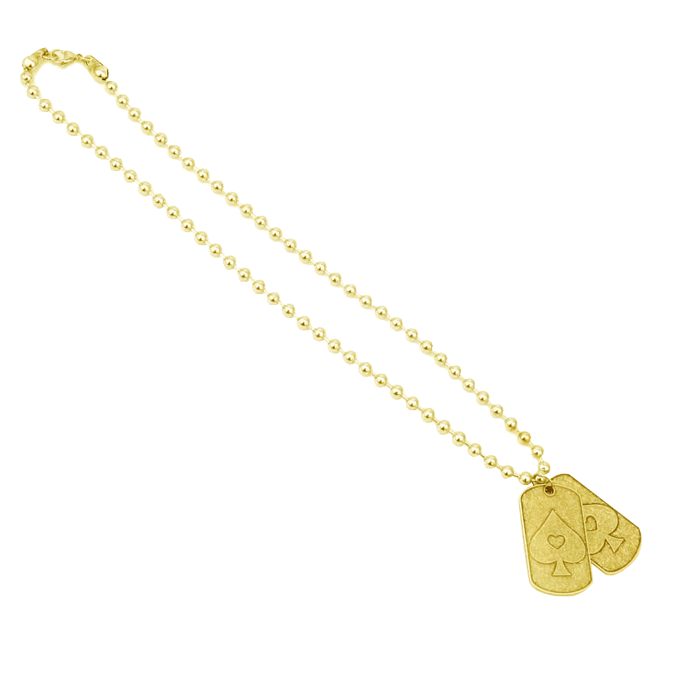 Gold Dog Tag Necklace