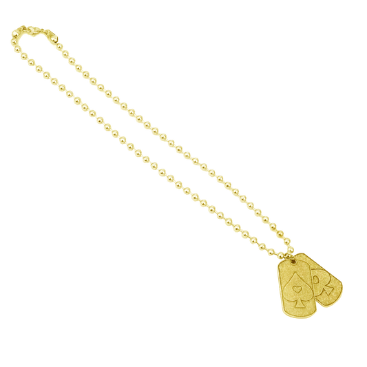 Gold Dog Tag Necklace